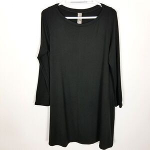 Go Couture Women Swing Long Sleeve Dress Size L Black‎ Pullover